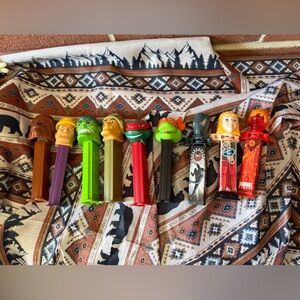 Lot of 9 Pez Character Candy Dispenser Chewbacca Gi Joe Marvel Ninja Turtles Set